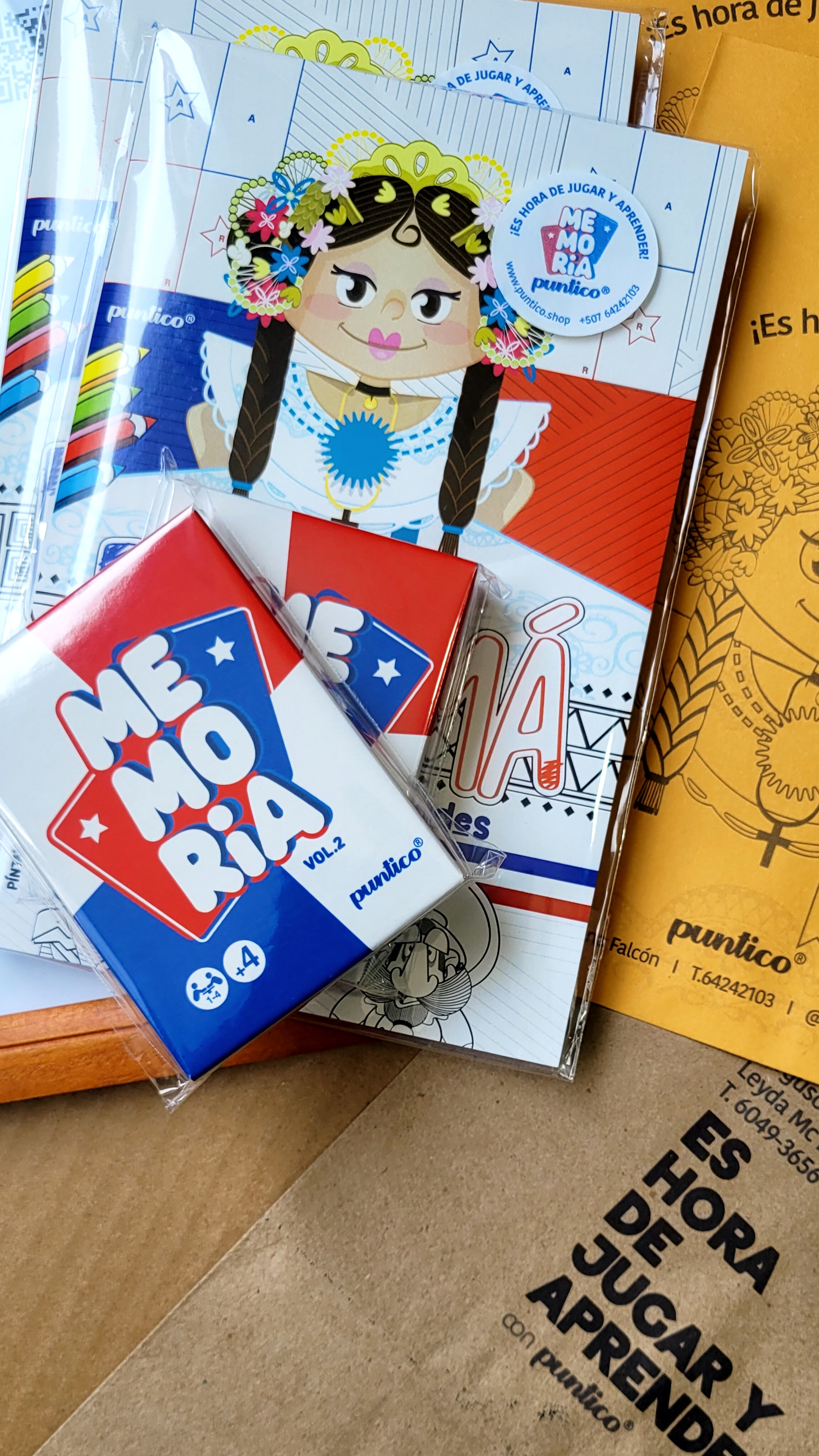 Set de materiales Memoria y libro didáctico de Panamá